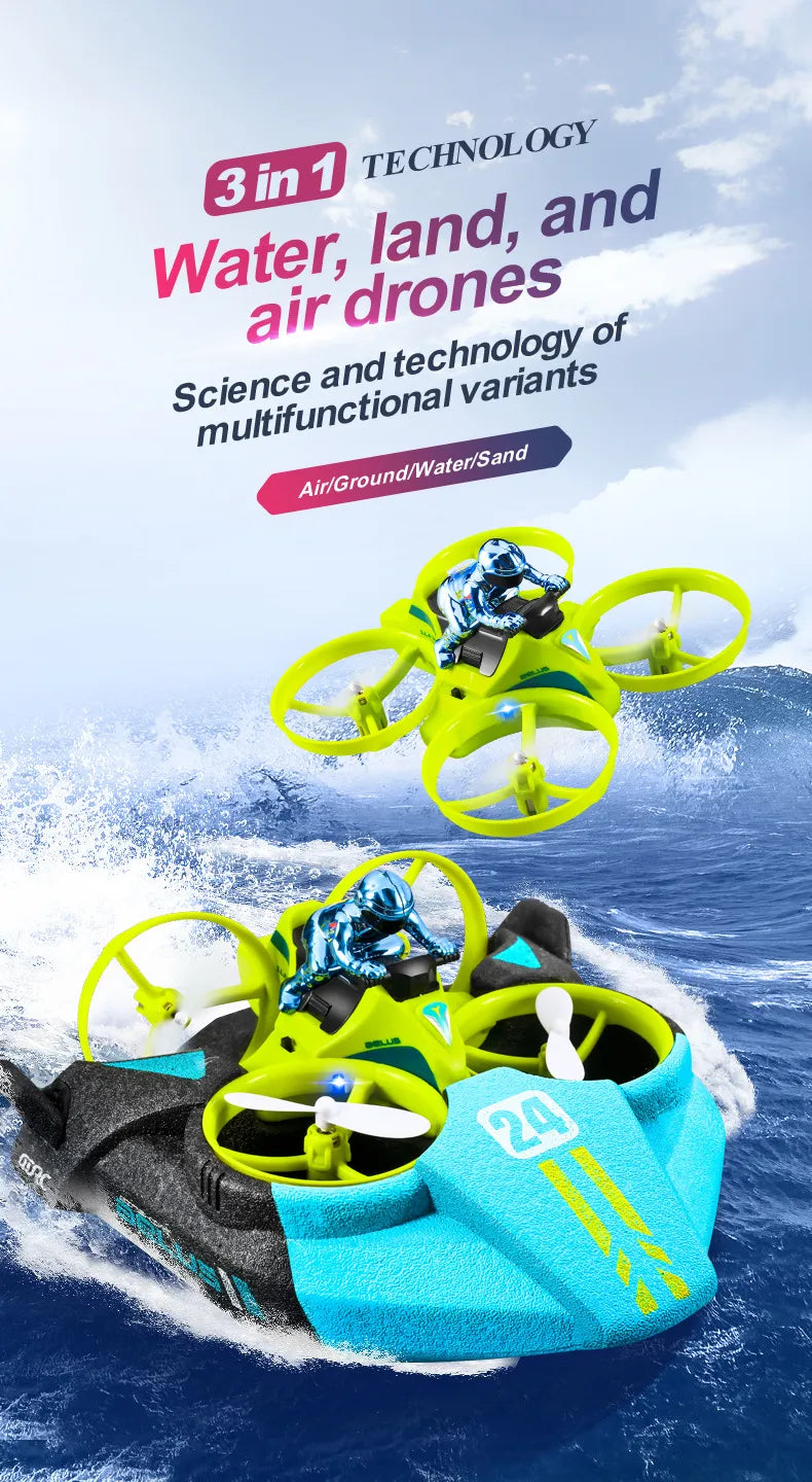 3-in-1 RC Hovercraft Drone