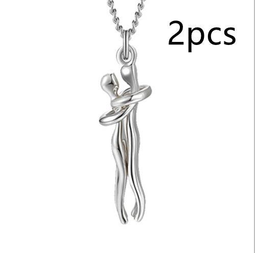 Couple Love Hug Necklace