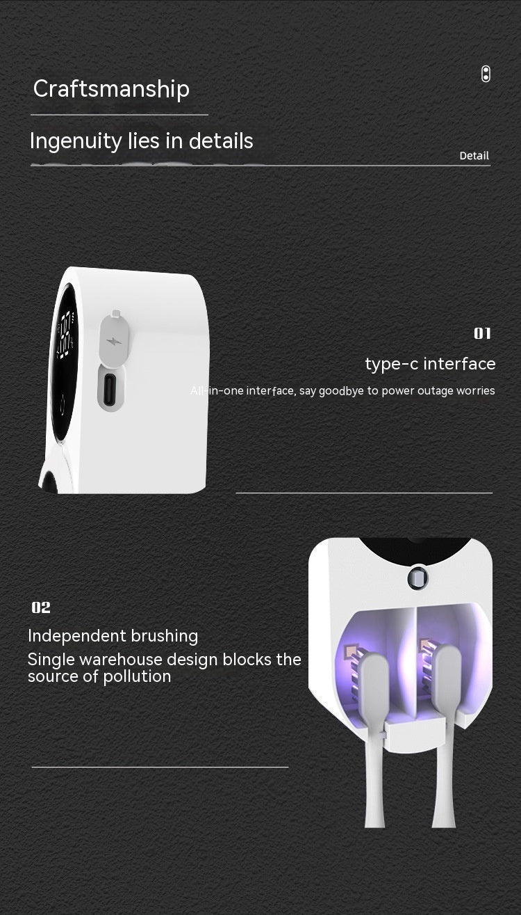 Tooth Brush Holder + UV Sanitizer