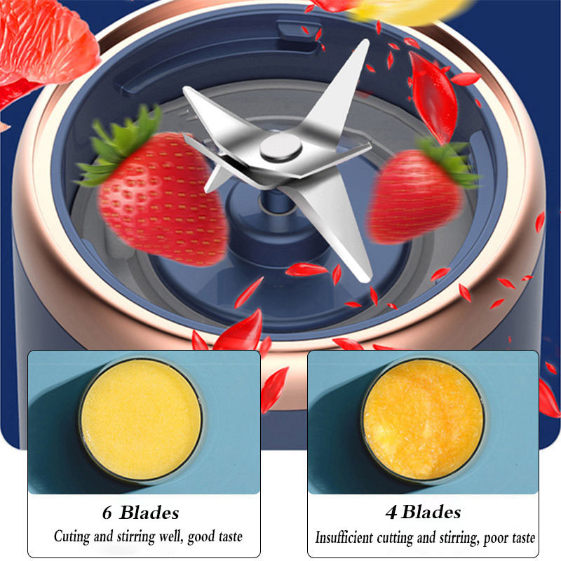 6 blade Portable Blender Mini Juicer