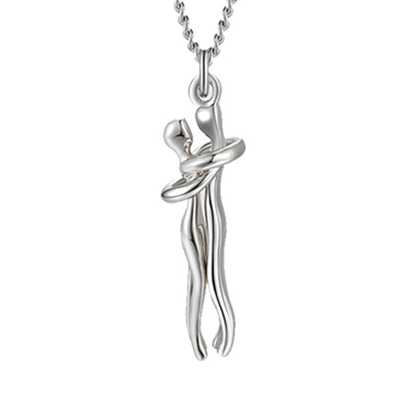 Couple Love Hug Necklace