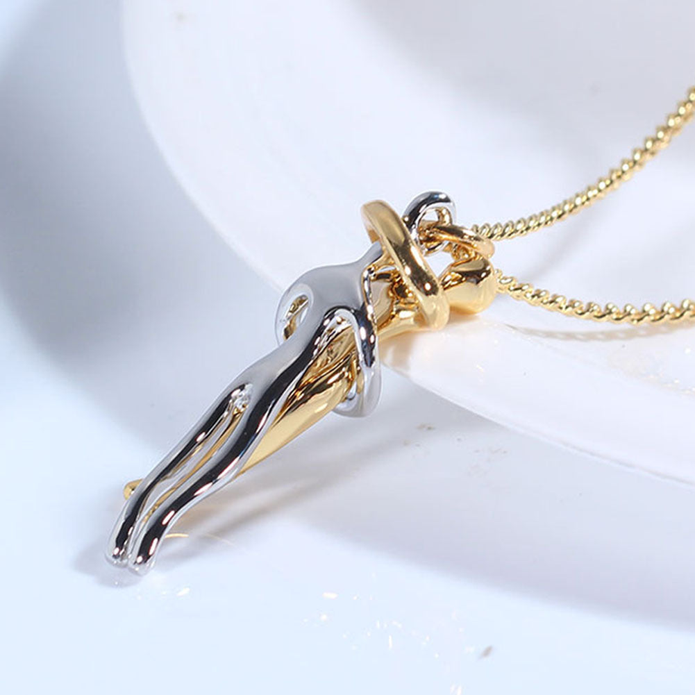 Couple Love Hug Necklace