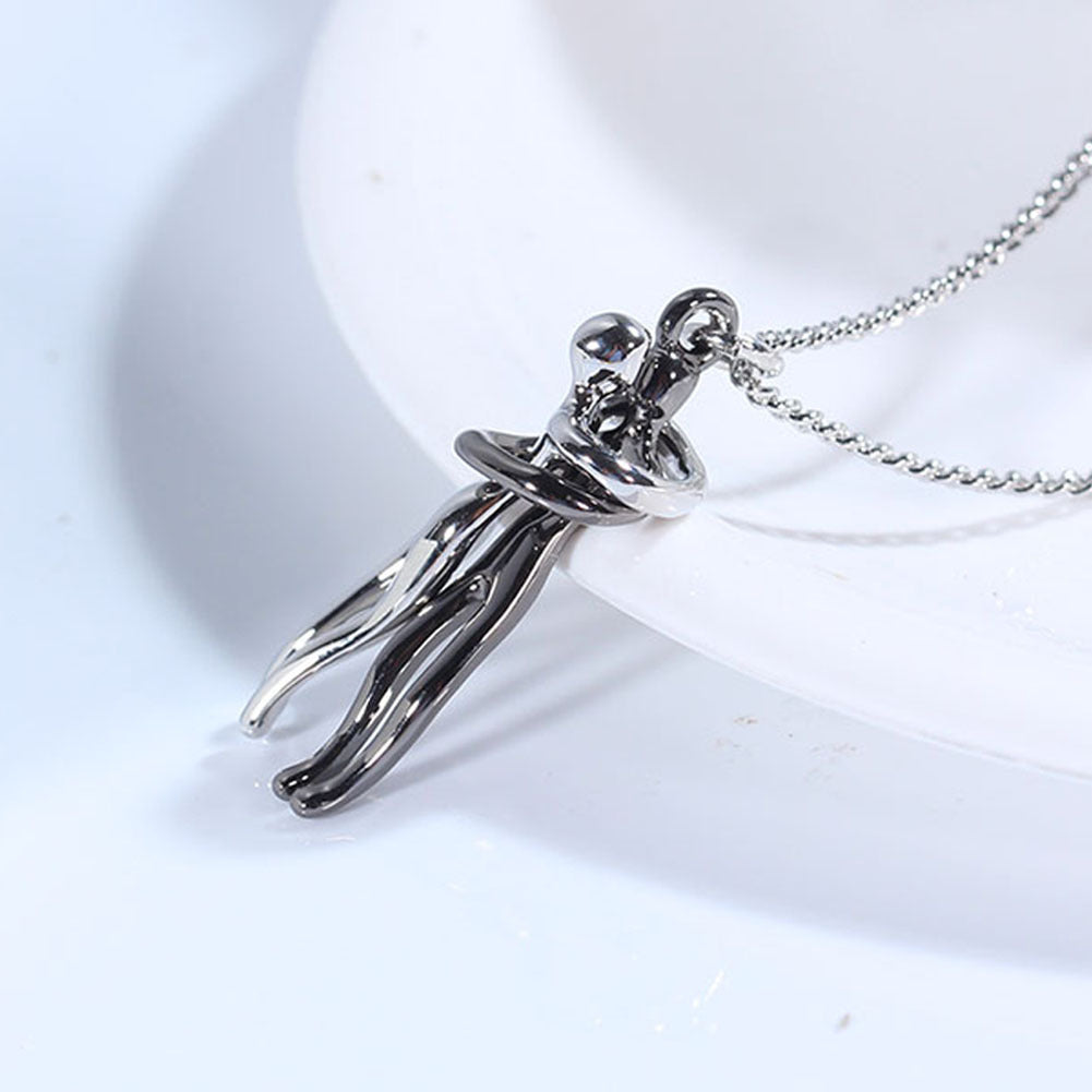 Couple Love Hug Necklace