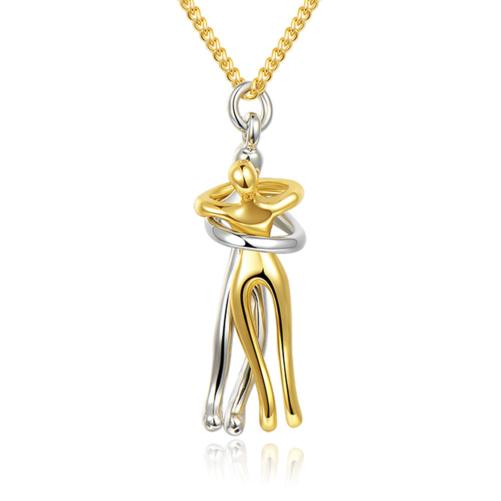 Couple Love Hug Necklace