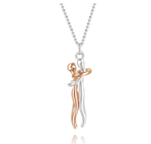 Couple Love Hug Necklace