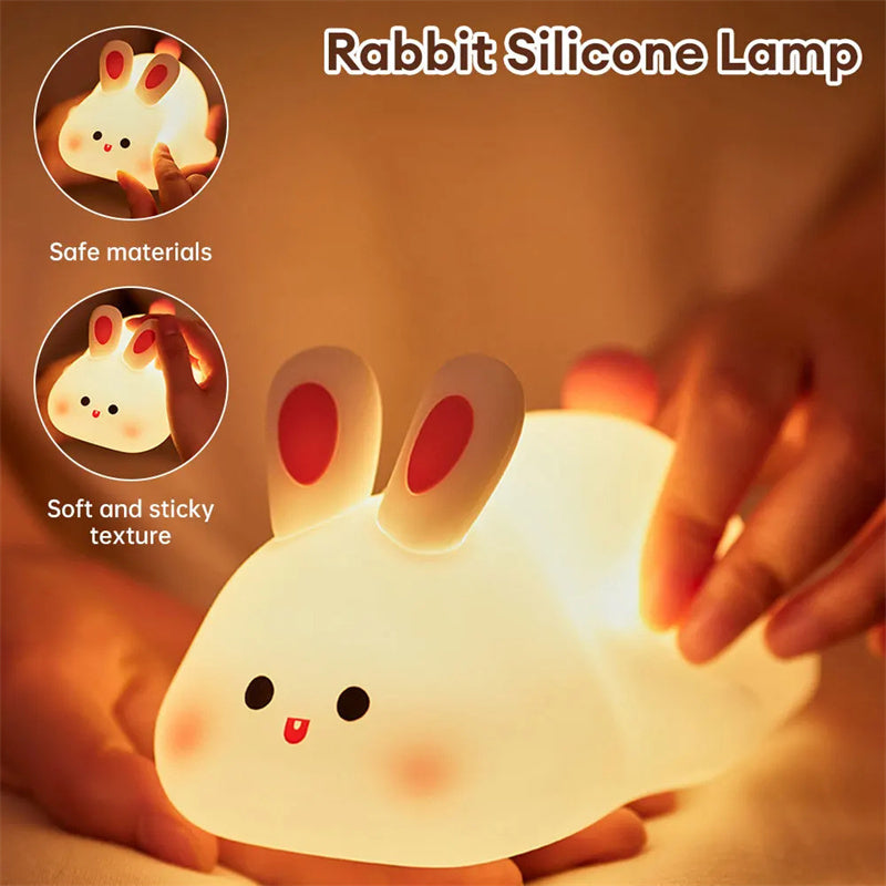 Cute Rabbit Silicone LED Night Light