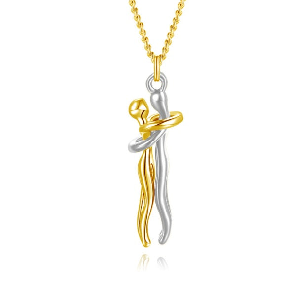 Couple Love Hug Necklace