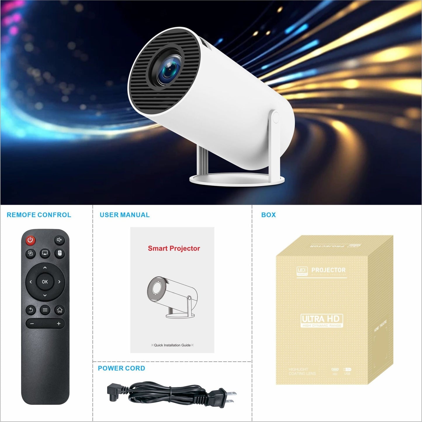 HY300 Pro Android Projector