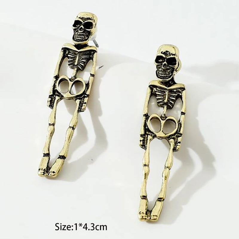 💀✨ Skeleton Chic – Detachable Skull Stud Earrings 🖤