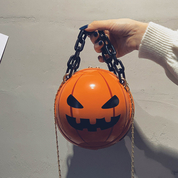 🎃 Halloween Pumpkin Ball Handbag – The Ultimate Spooky Accessory 🖤✨