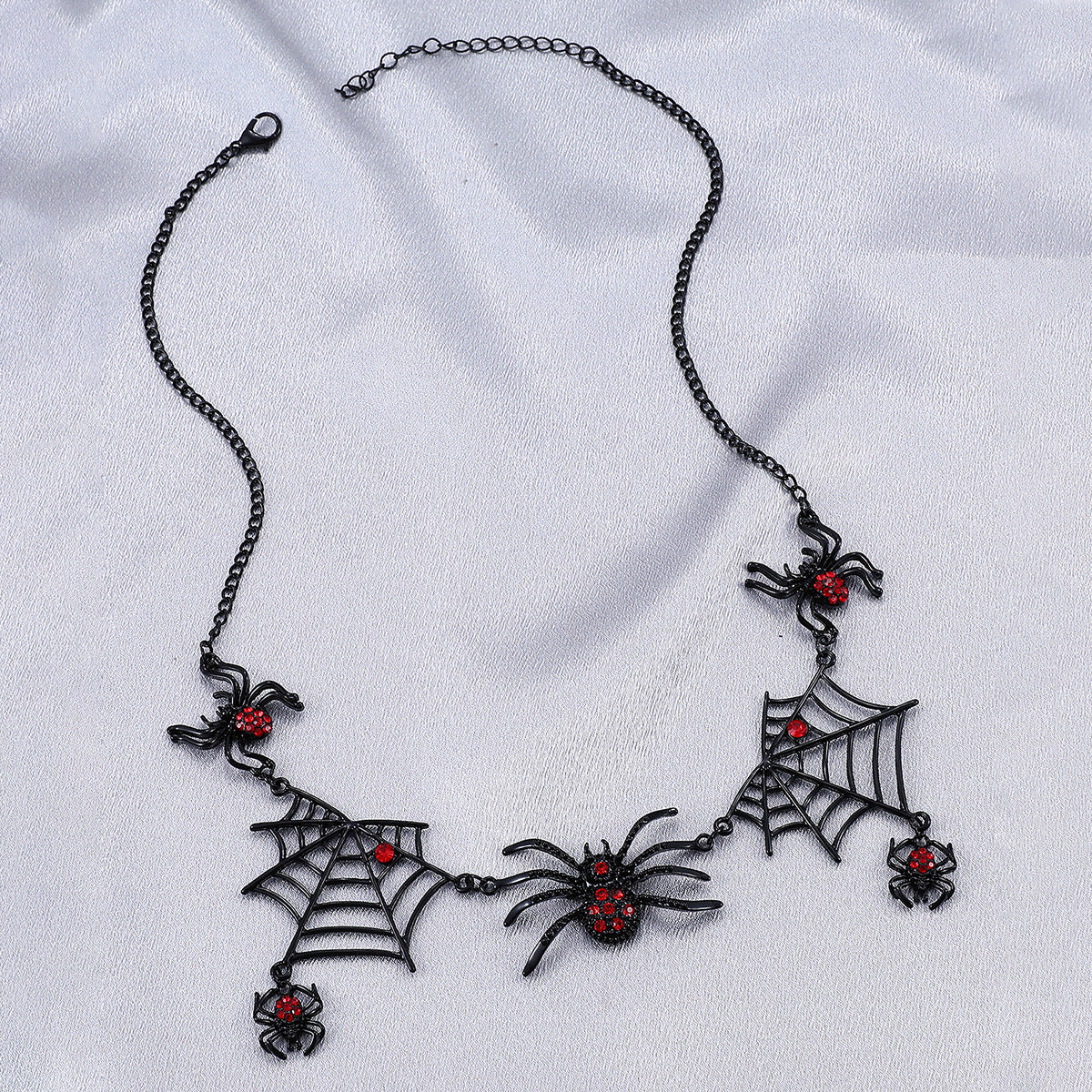 🕷️✨ Web Whisperer – Spider & Web Clavicle Necklace 🖤🌒