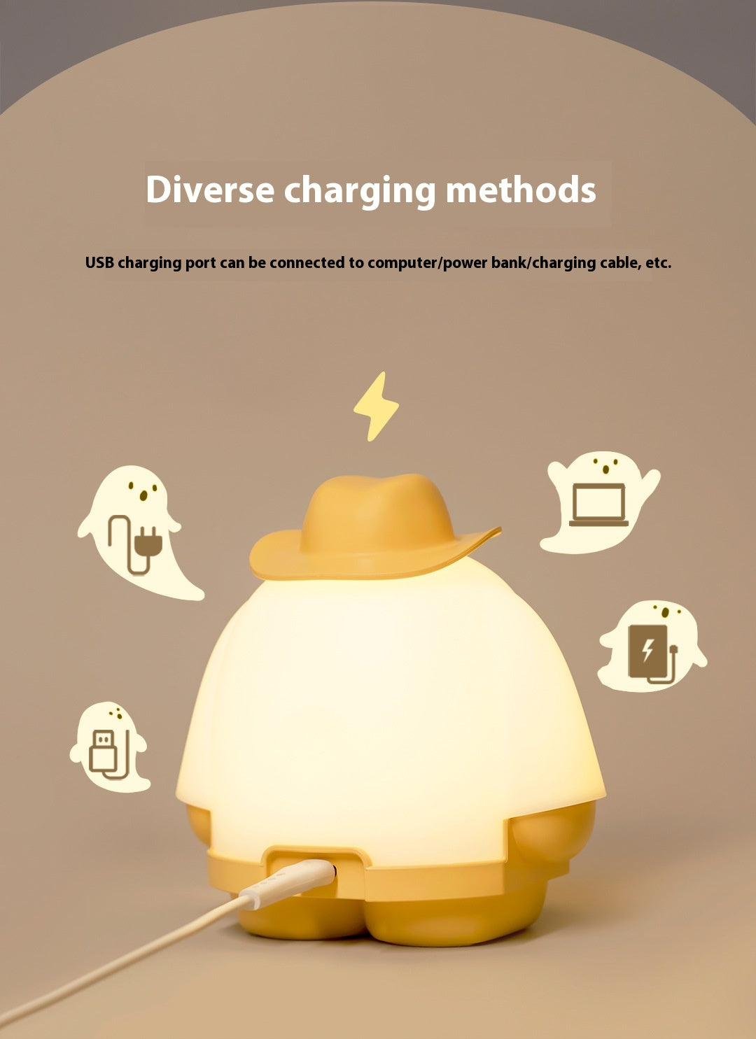 👻🔮 Midnight Whisper Ghost Night Light 🎃✨