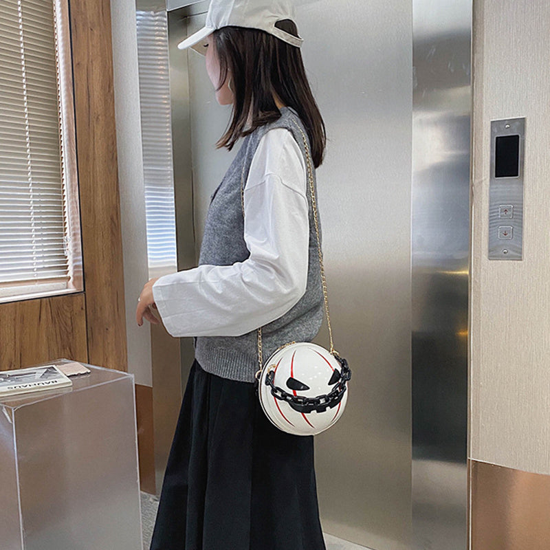 🎃 Halloween Pumpkin Ball Handbag – The Ultimate Spooky Accessory 🖤✨