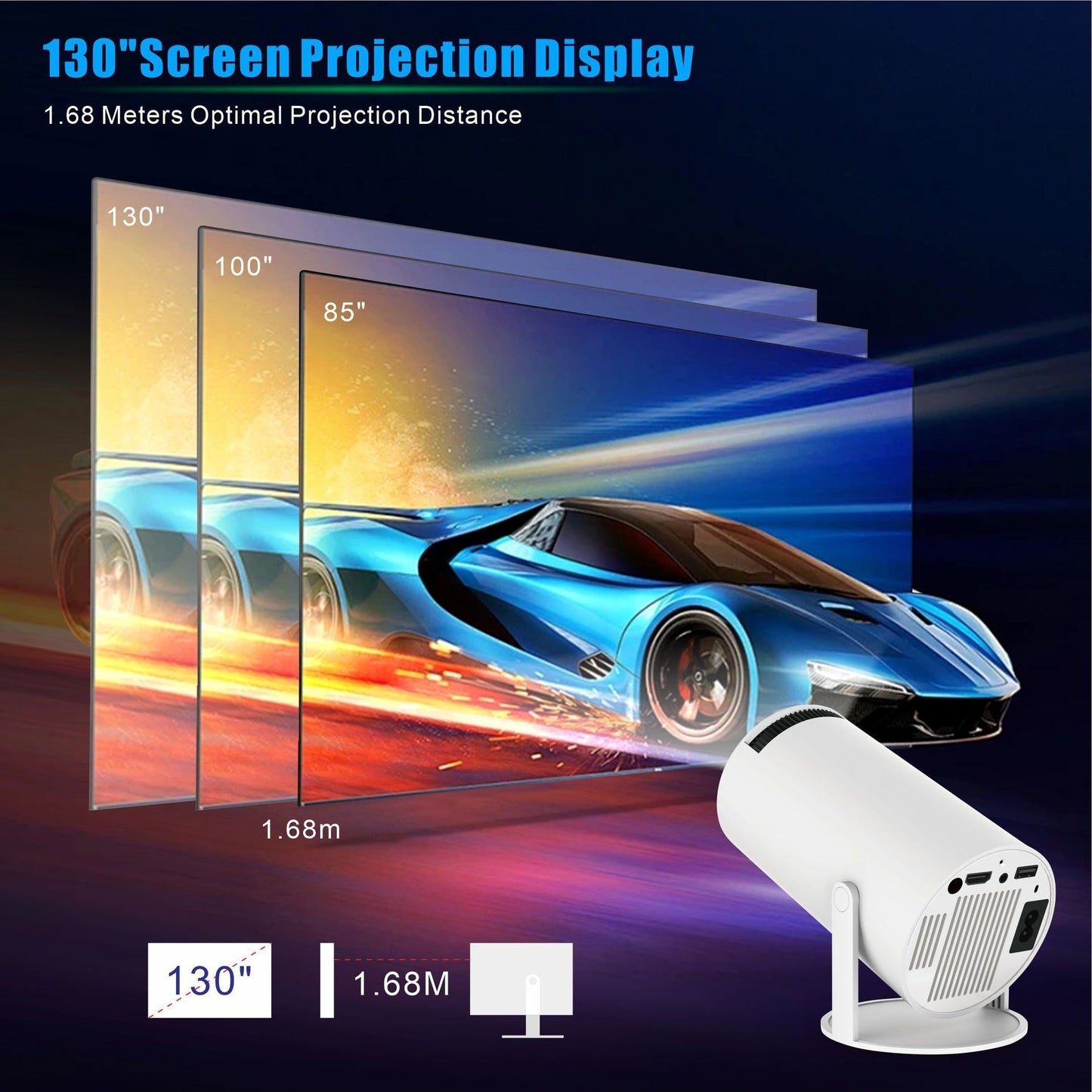 HY300 Pro Android Projector
