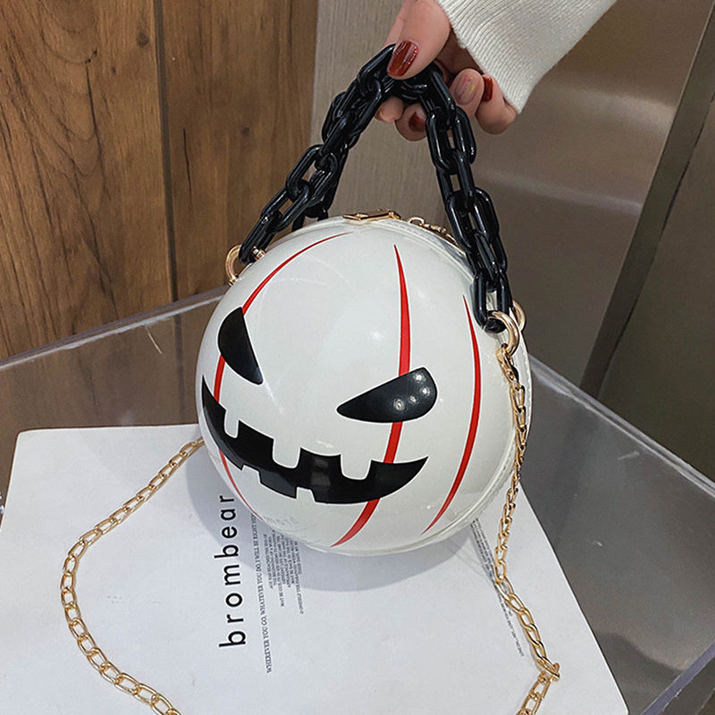🎃 Halloween Pumpkin Ball Handbag – The Ultimate Spooky Accessory 🖤✨
