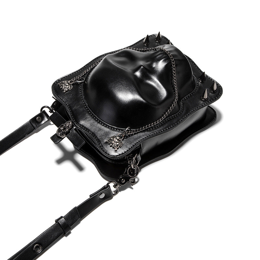 🖤 Skull Noir Luxe Crossbody – Dark Gothic Elegance 💀✨