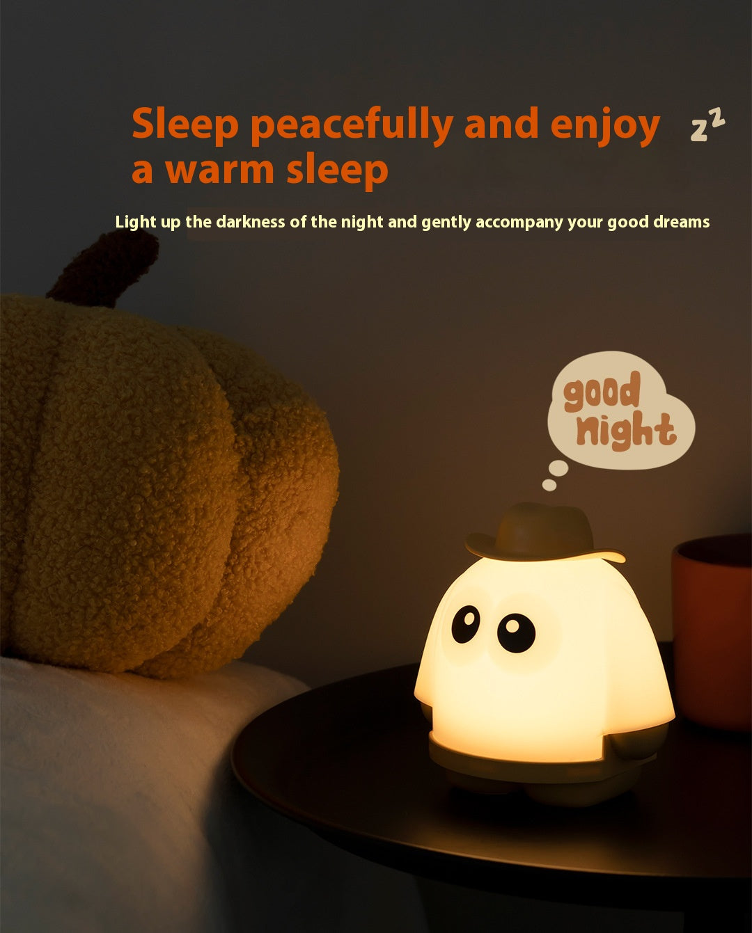 👻🔮 Midnight Whisper Ghost Night Light 🎃✨