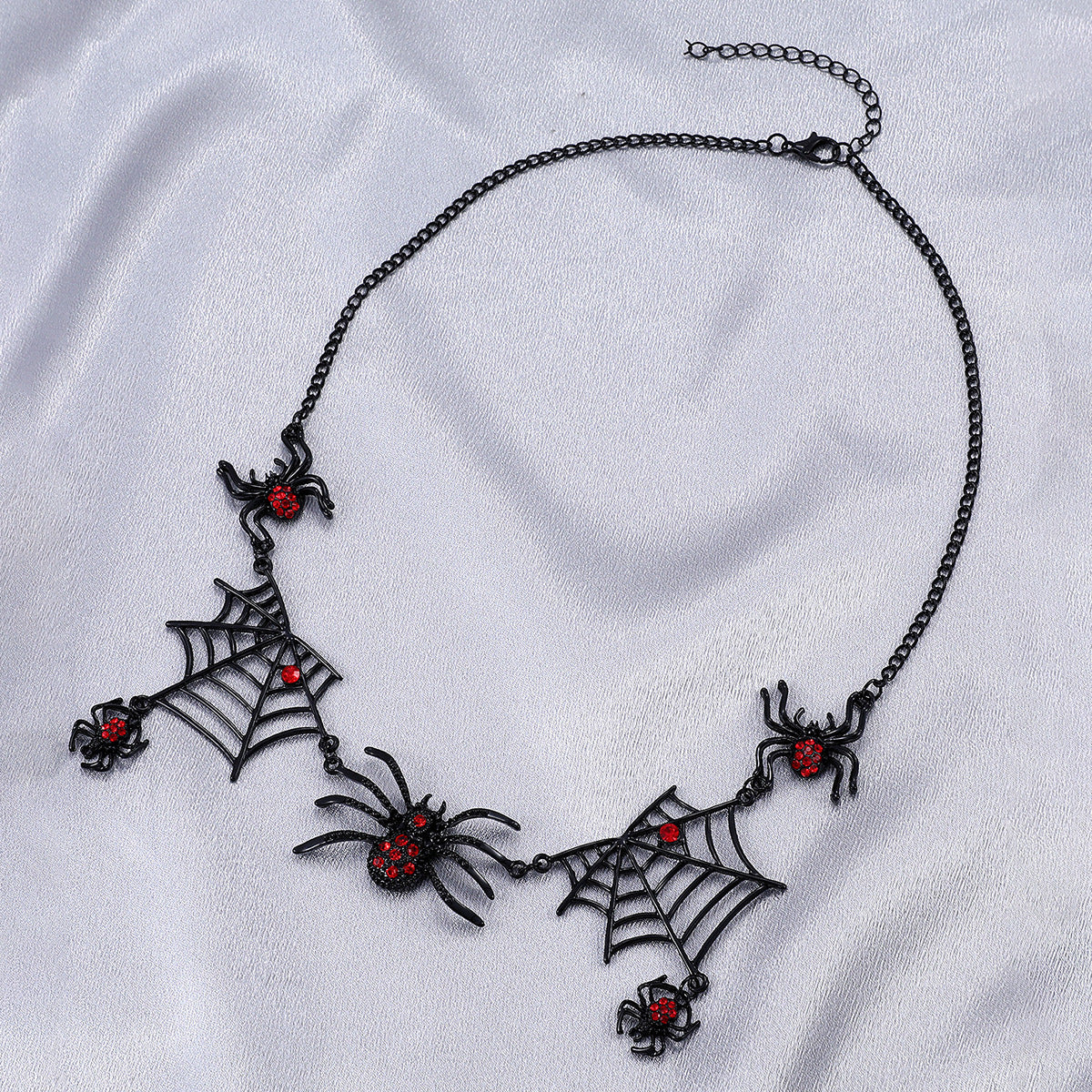 🕷️✨ Web Whisperer – Spider & Web Clavicle Necklace 🖤🌒