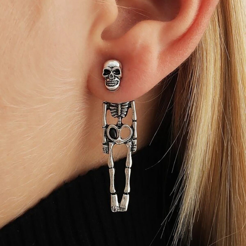 💀✨ Skeleton Chic – Detachable Skull Stud Earrings 🖤
