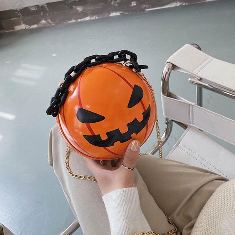 🎃 Halloween Pumpkin Ball Handbag – The Ultimate Spooky Accessory 🖤✨
