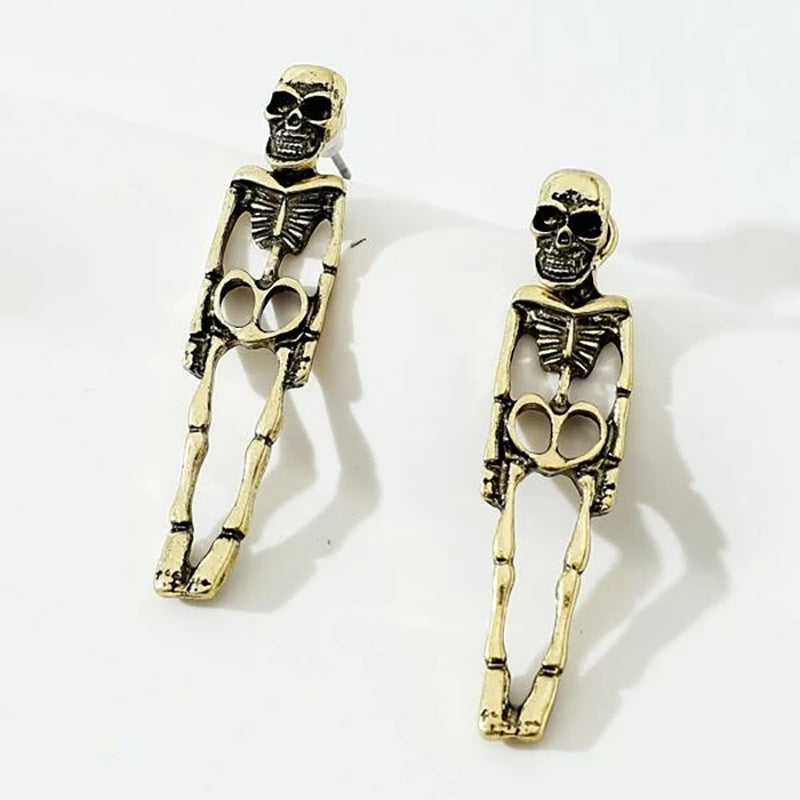 💀✨ Skeleton Chic – Detachable Skull Stud Earrings 🖤