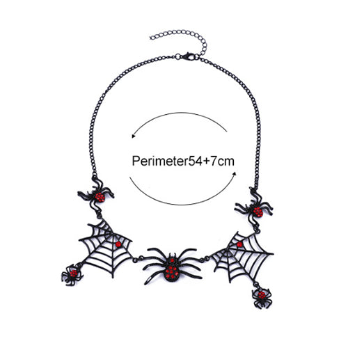 🕷️✨ Web Whisperer – Spider & Web Clavicle Necklace 🖤🌒